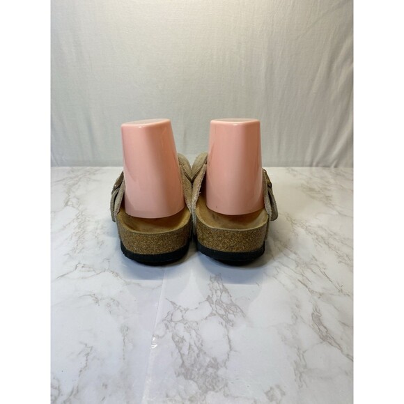Unbranded Suede Mens Size 11 Ladies 13 Tan Boston Clogs Trendy - Picture 4 of 8